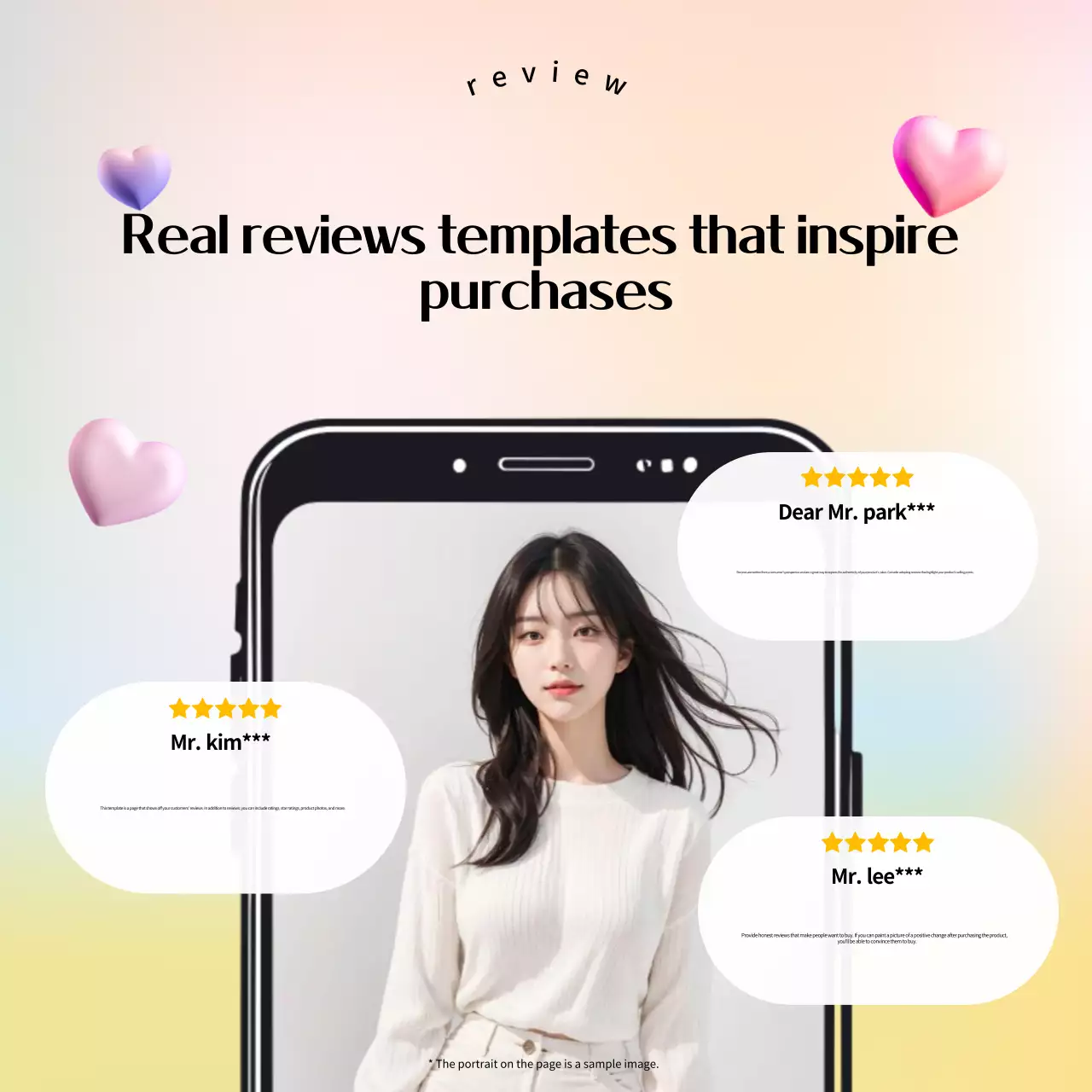 Pastel Modern Reviews Promoção Instagram Carrossel