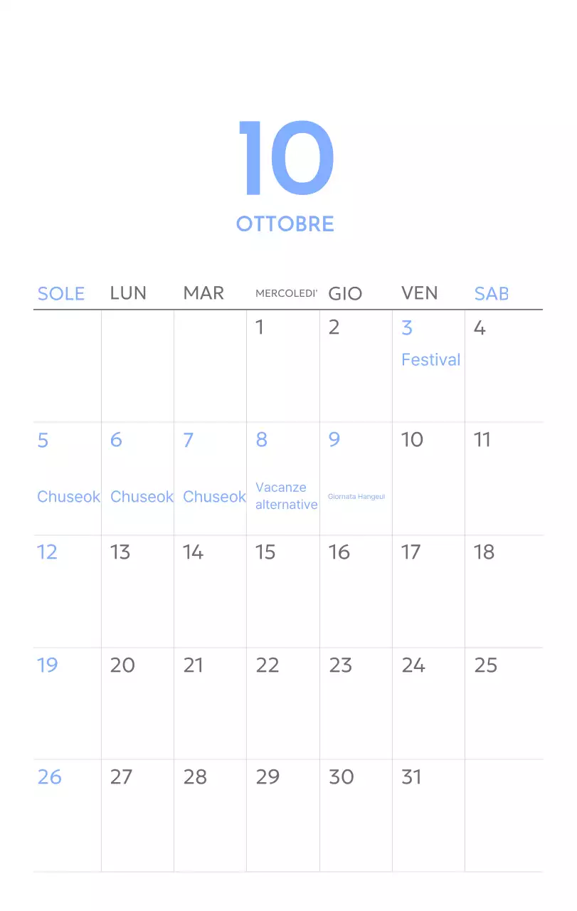Calendario con foto tracciatore di obiettivi con un tocco di blu