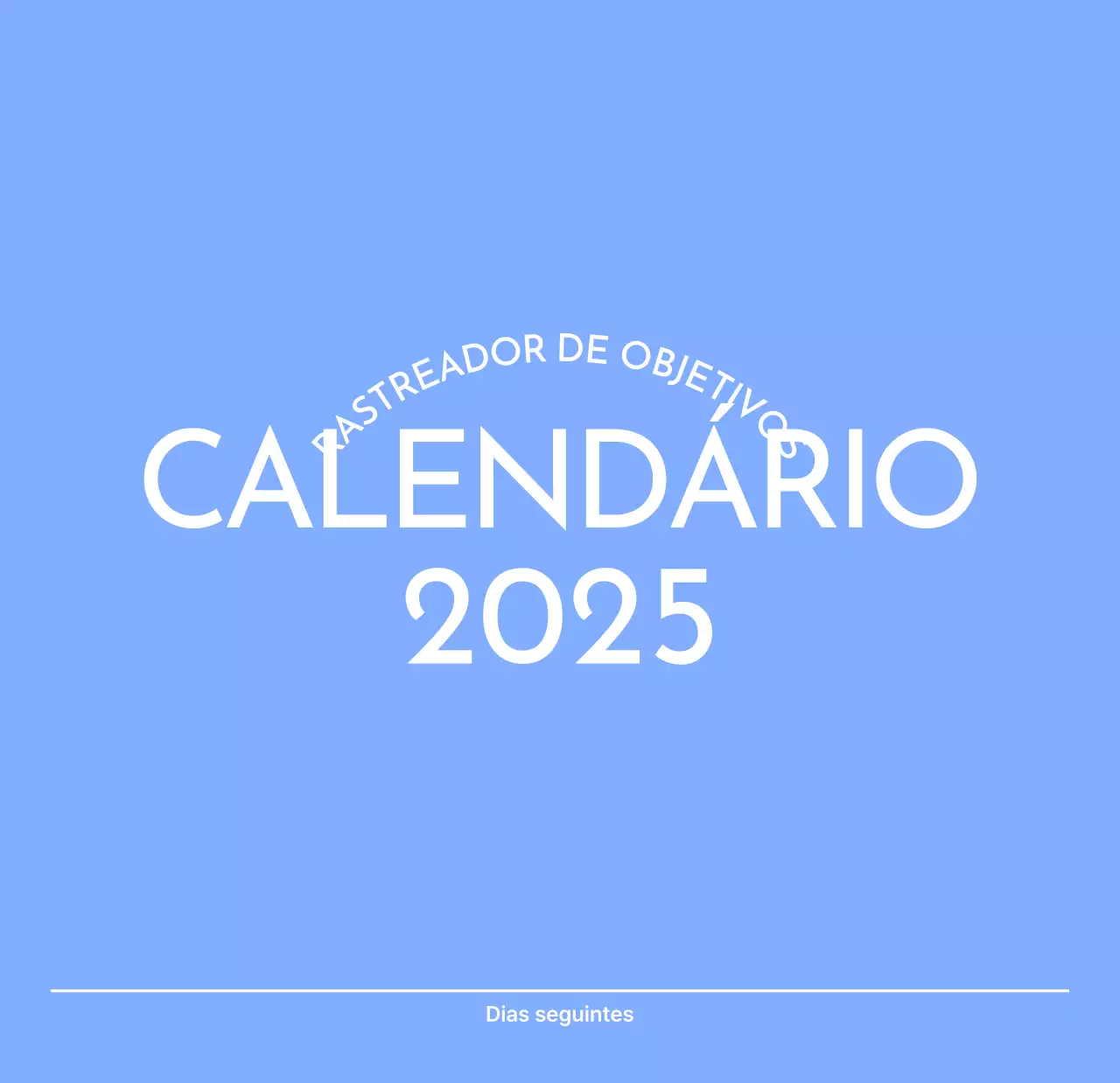 Calendário fotográfico de acompanhamento de objectivos com um toque de azul