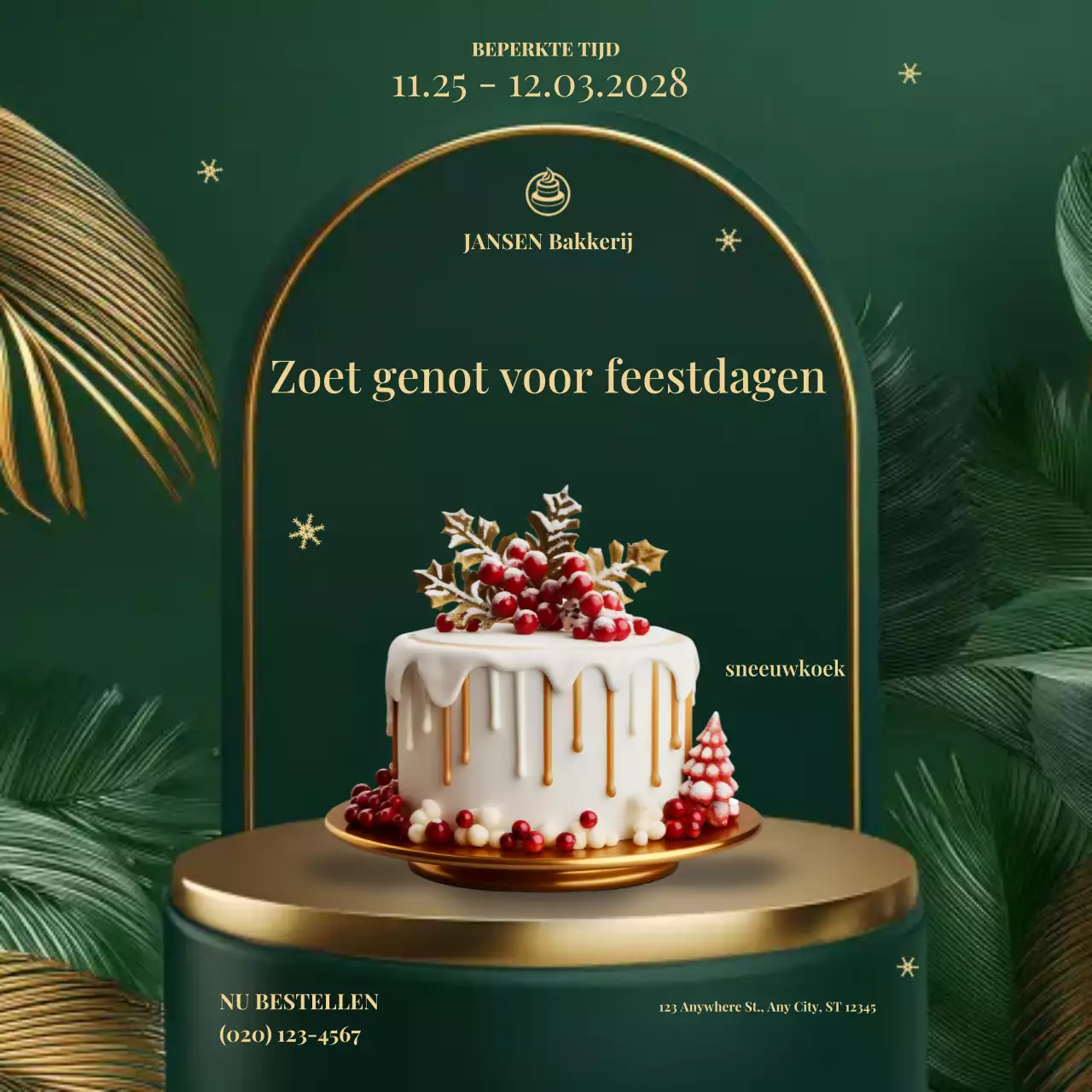 Groene Vakantie Sweet Delight Taartwinkel Promotie