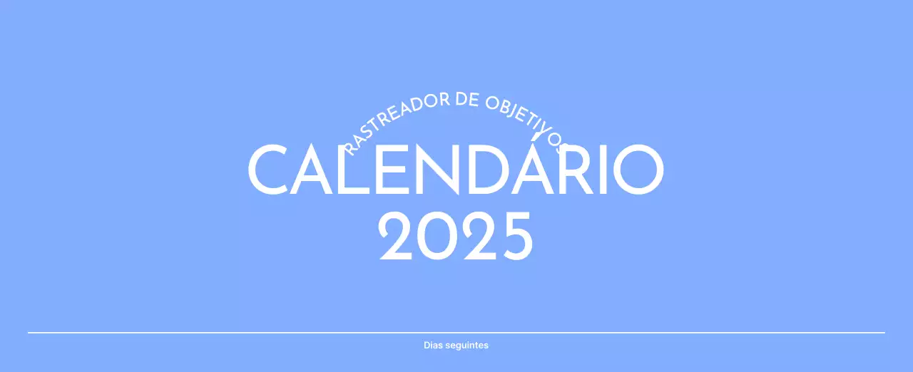 Calendário de acompanhamento de objectivos fotográficos com um toque de azul