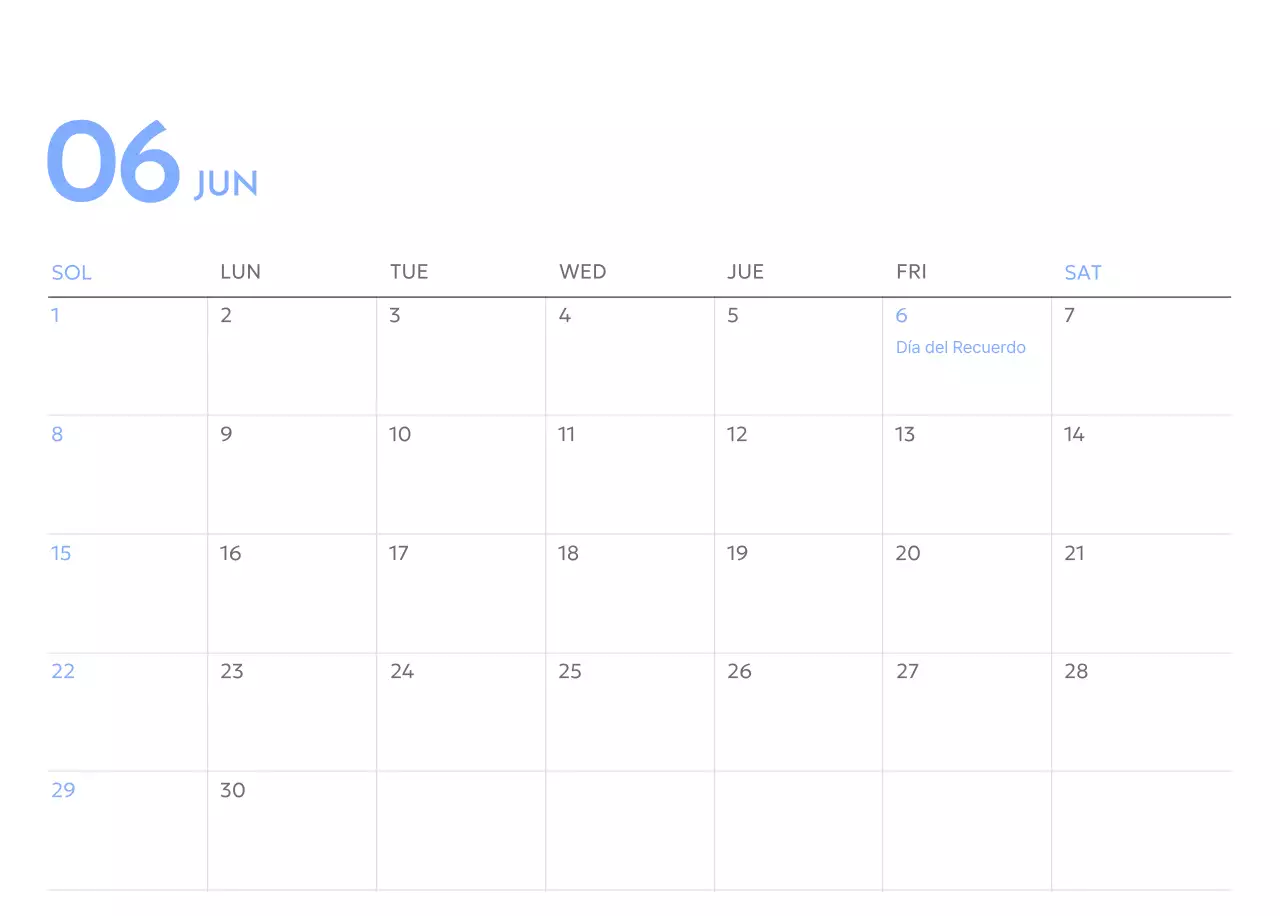 Calendario fotográfico de seguimiento de objetivos con un toque de azul