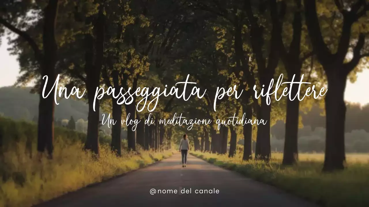 Verde meditazione quotidiana vlog stile minimal