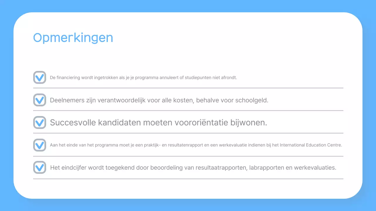 Over het Sky Blue eenvoudige stageprogramma