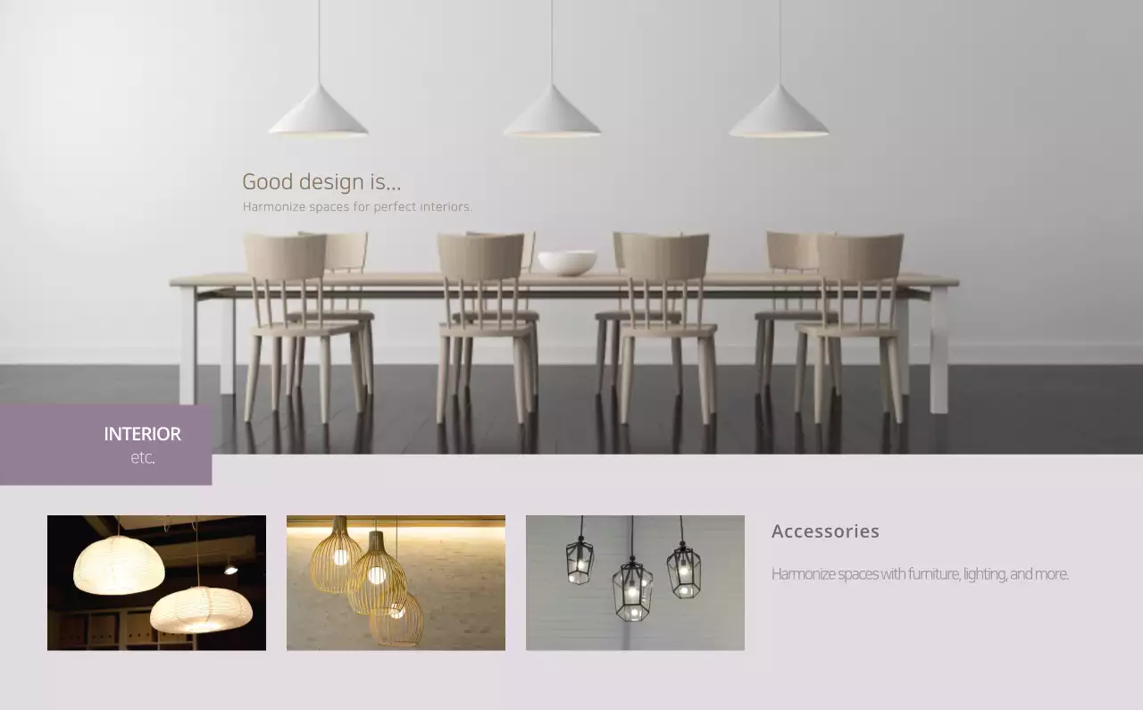 Kalender interior minimalis berwarna krem