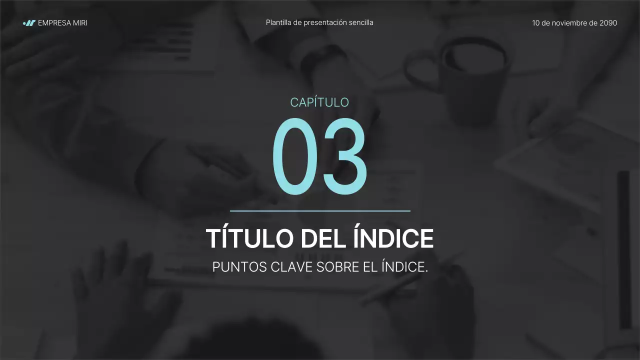 Informe de empresa moderno en gris y azul claro