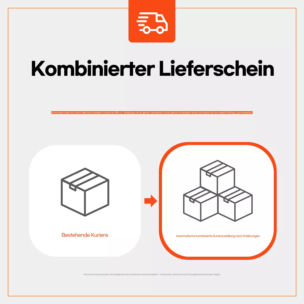 Orange Simple Versandinformationen