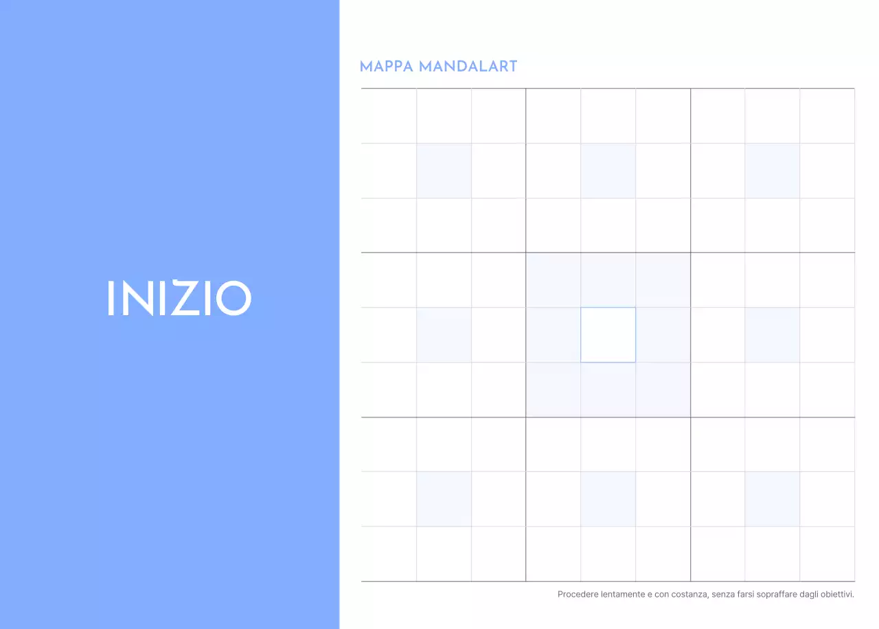 Calendario con foto tracciatore di obiettivi con un tocco di blu