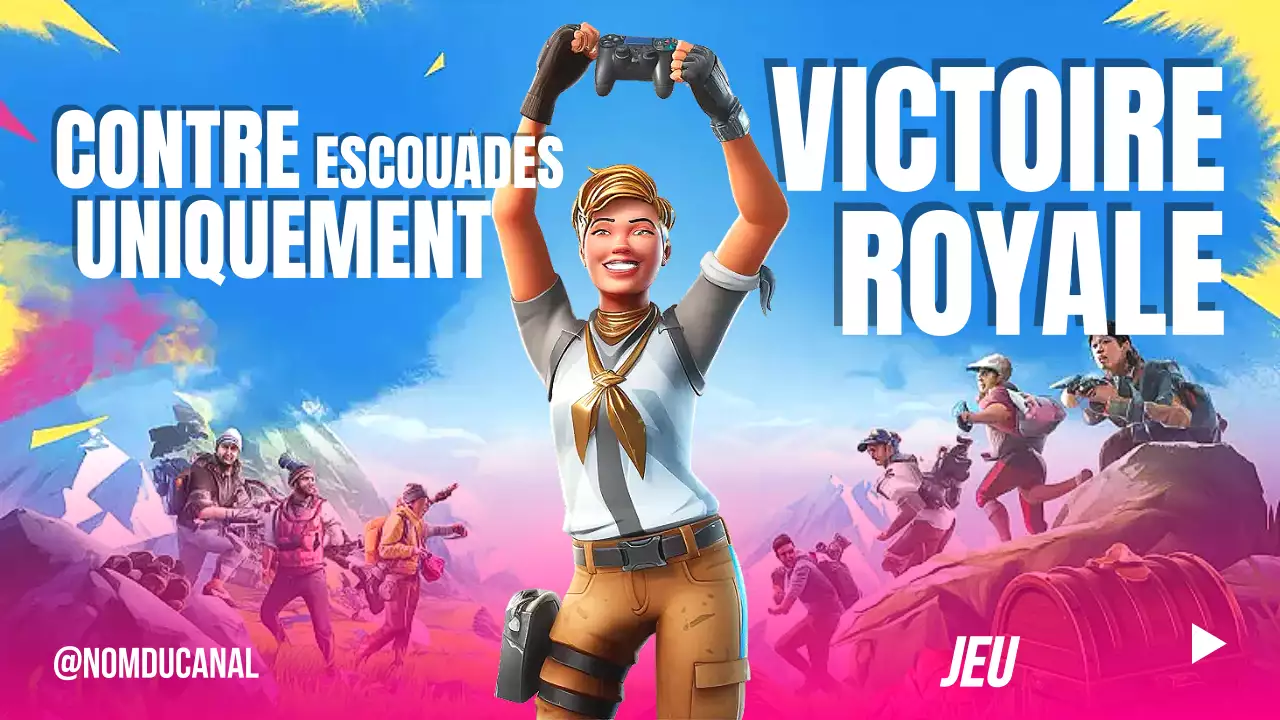 Publicité moderne et colorée pour les jeux