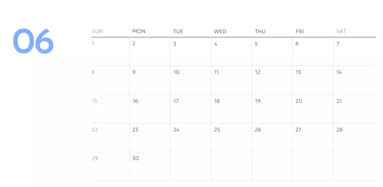 青色が映えるフォトゴールトラッカーカレンダー