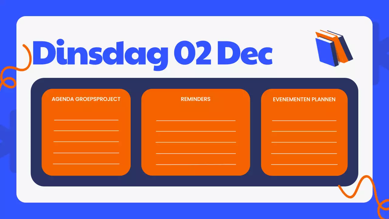 Presentatie Blauwe Moderne Klasagenda Planner