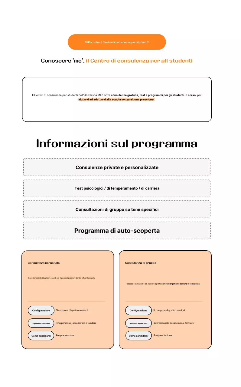 Guida semplice arancione alla vita universitaria