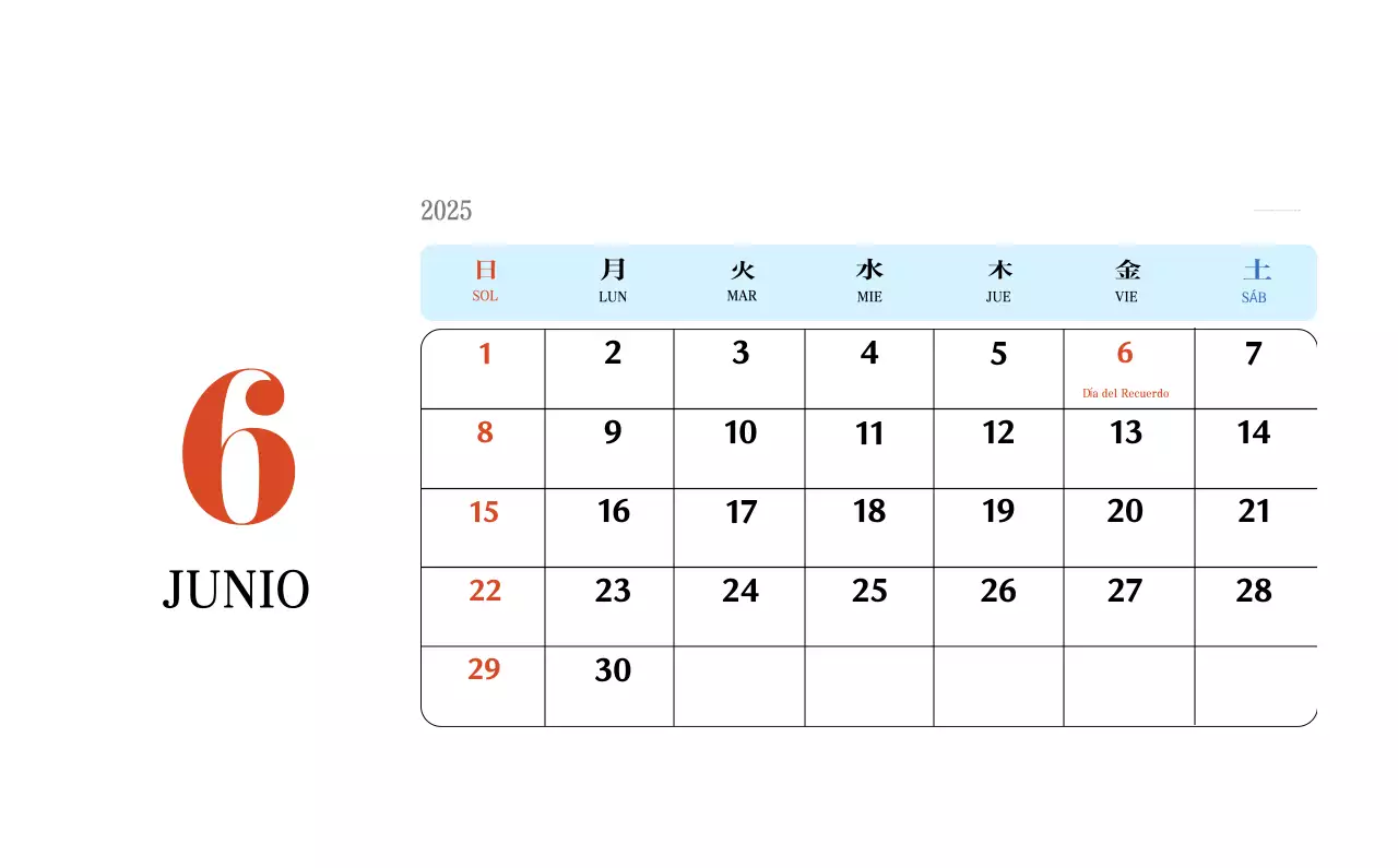 Calendario retro concept memory en rojo