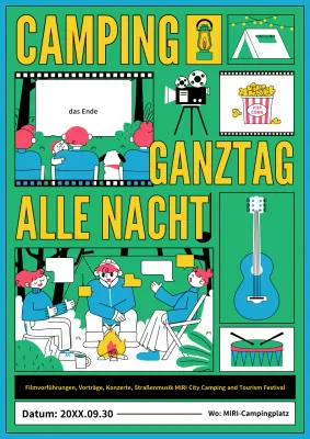 Förderung eines grünen und bunten Campingfestivals