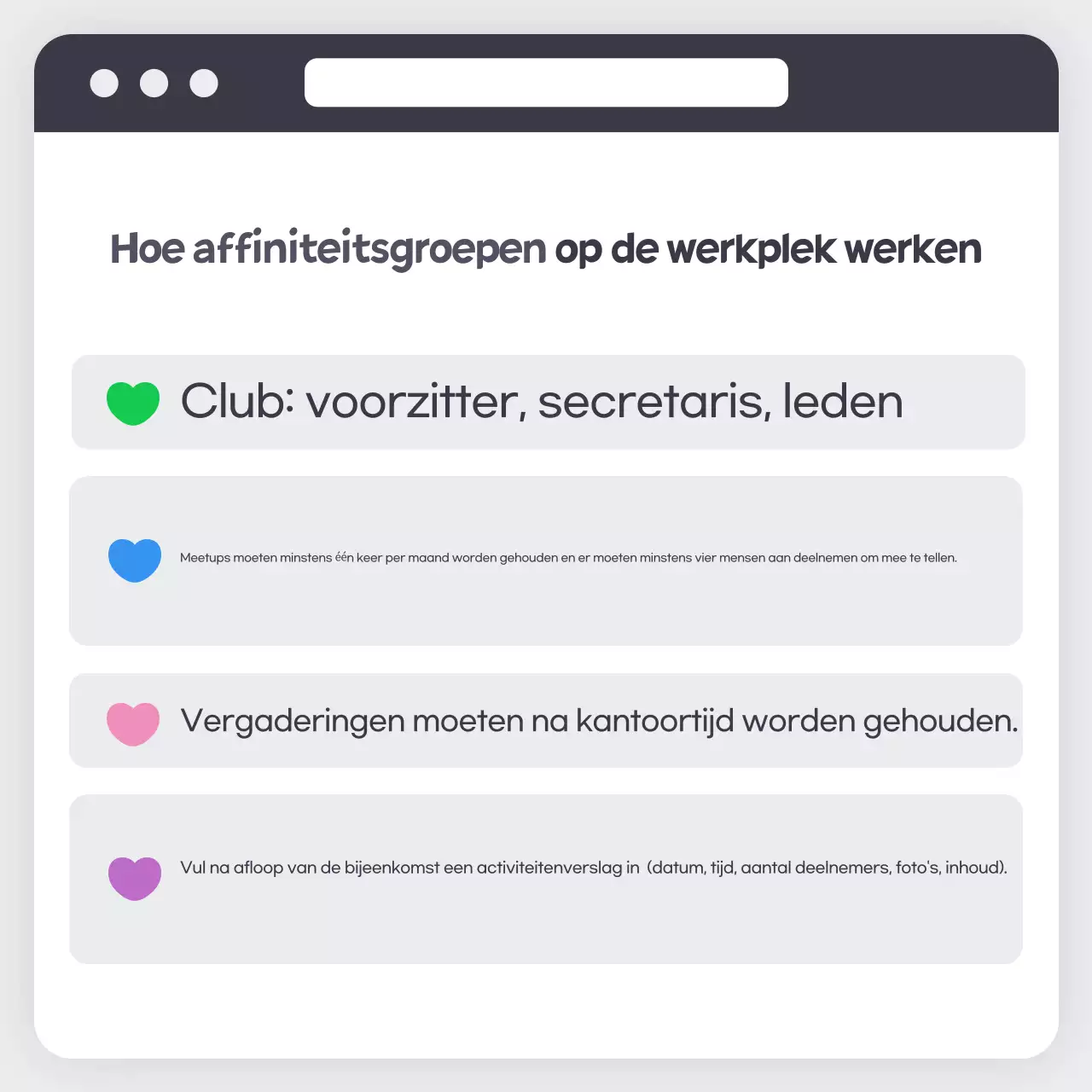 Lichtblauw eenvoudig hoe je een bedrijfsclub opzet om informatie te communiceren