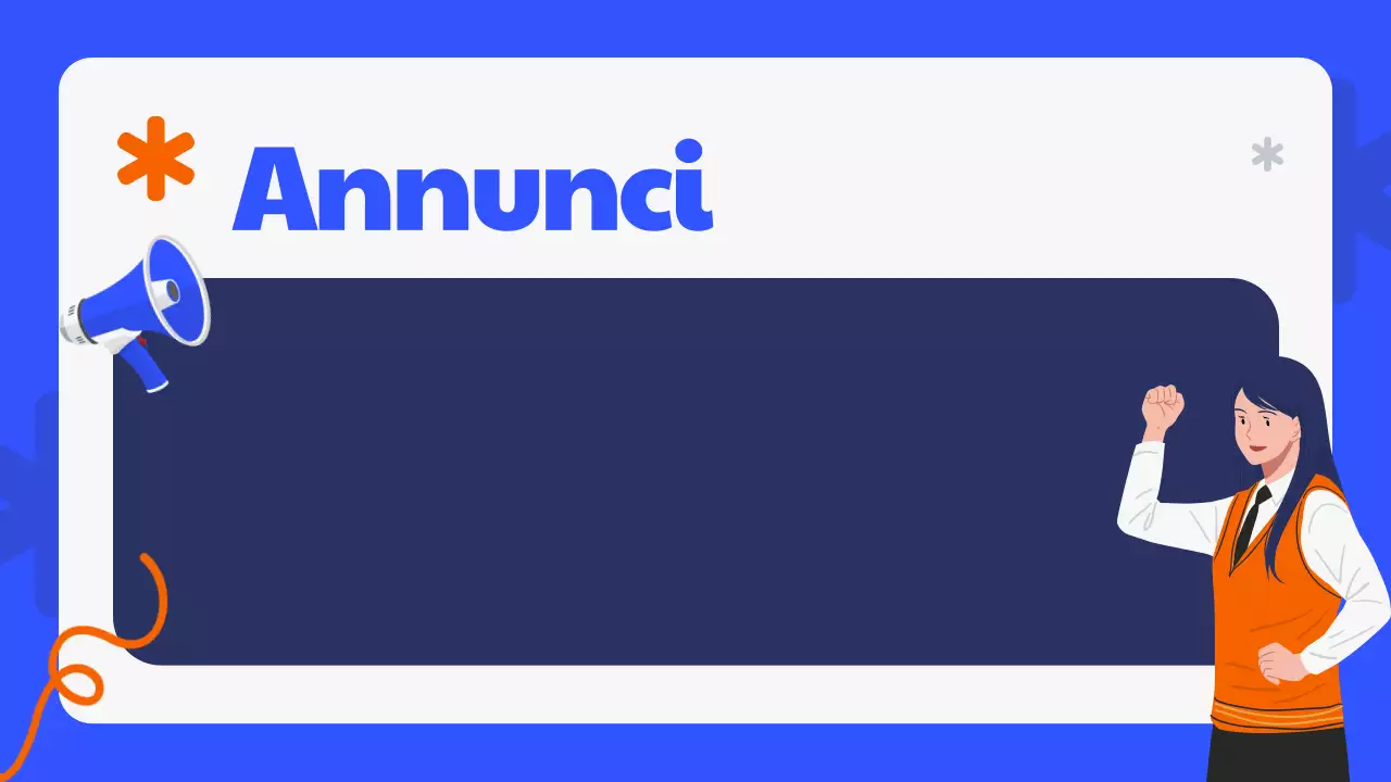 Presentazione dell'agenda di classe moderna blu