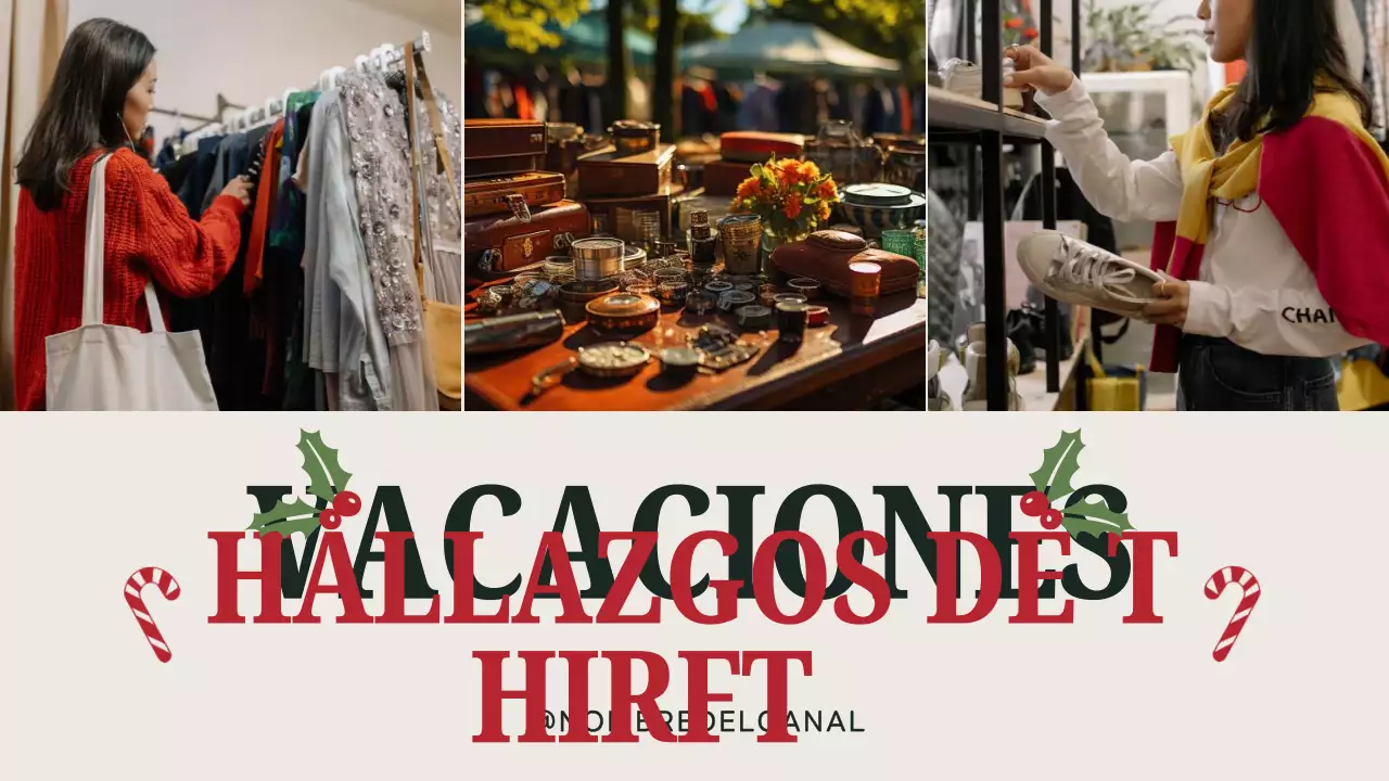 Anuncio navideño vintage rojo