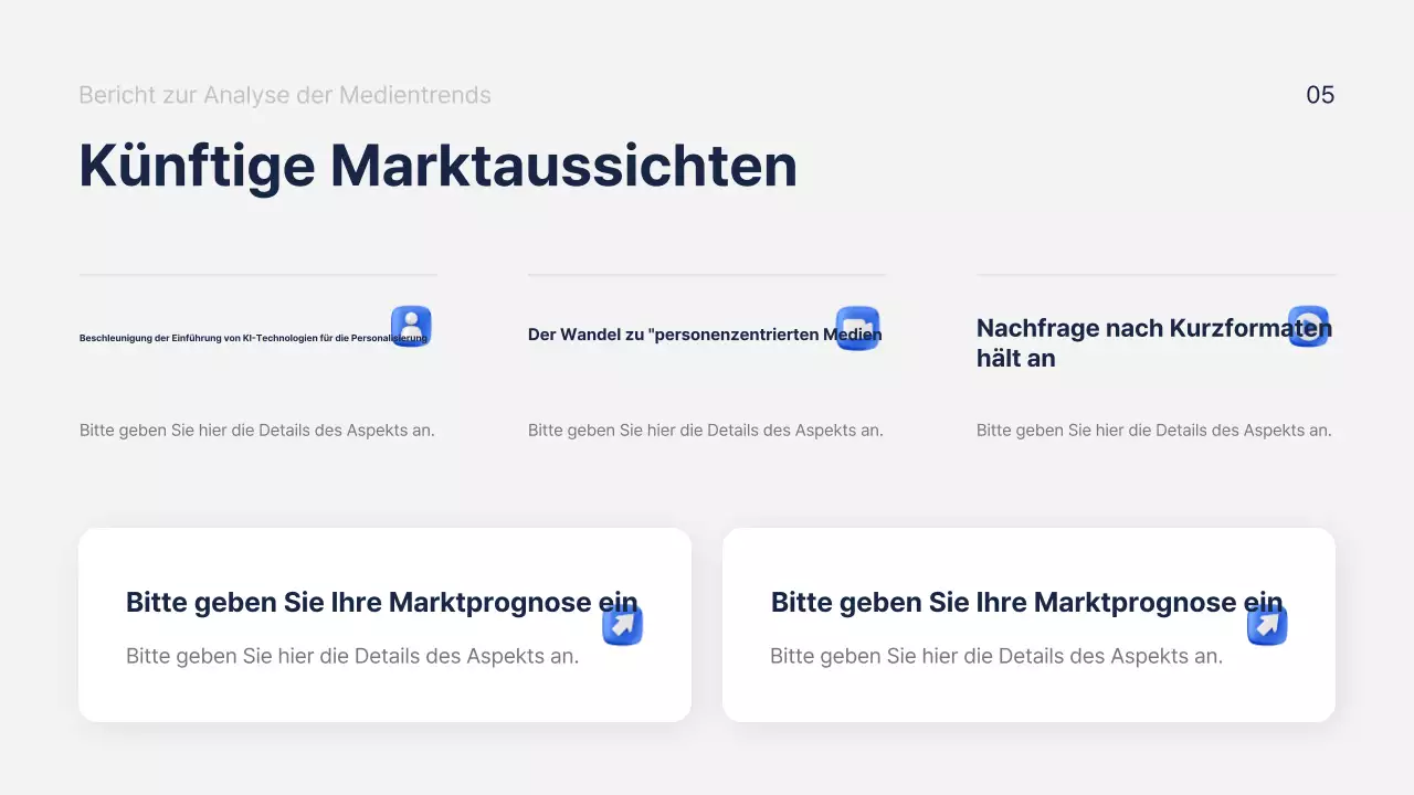 Navy Blue Modern Marketing Analytics Bericht