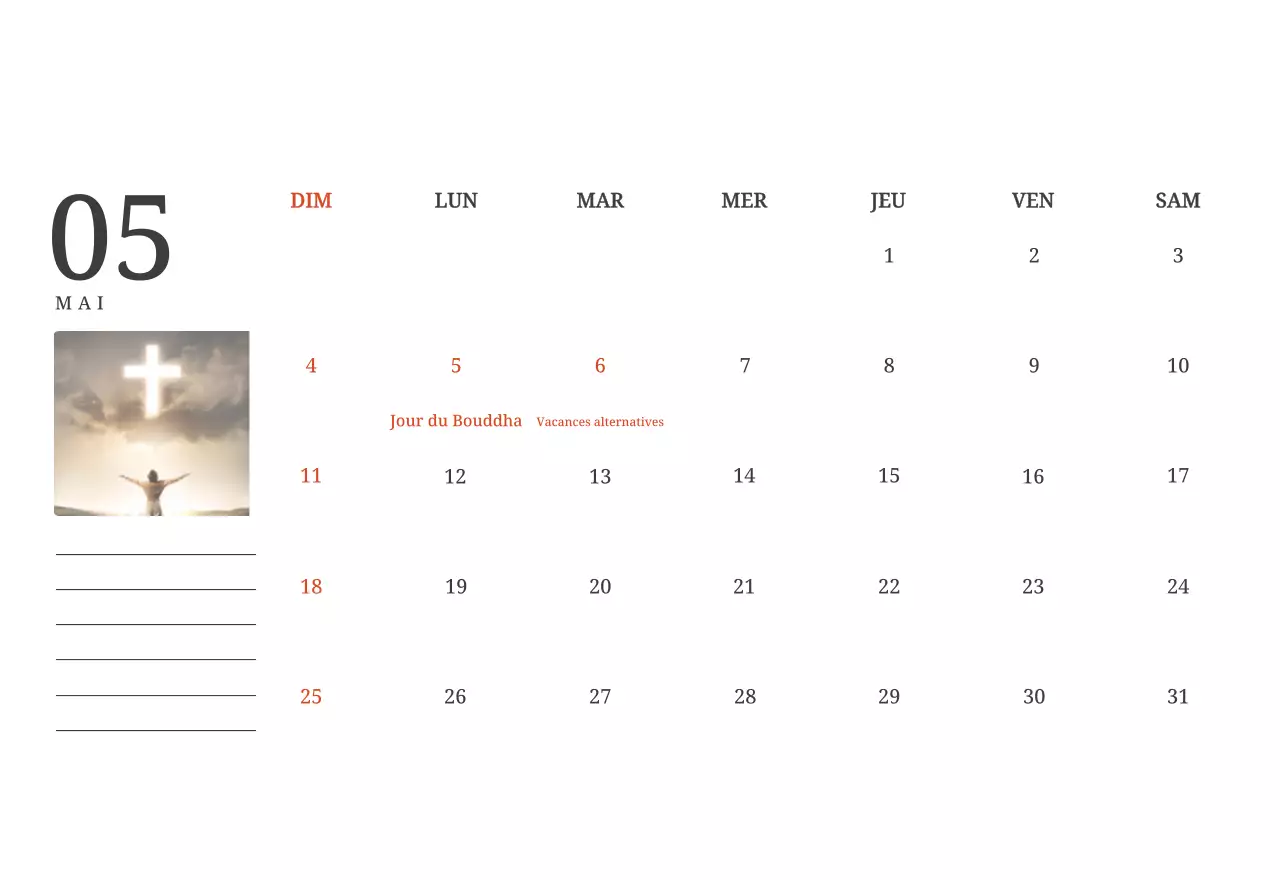 Calendrier photographique conceptuel mettant en scène des églises dans des paysages.