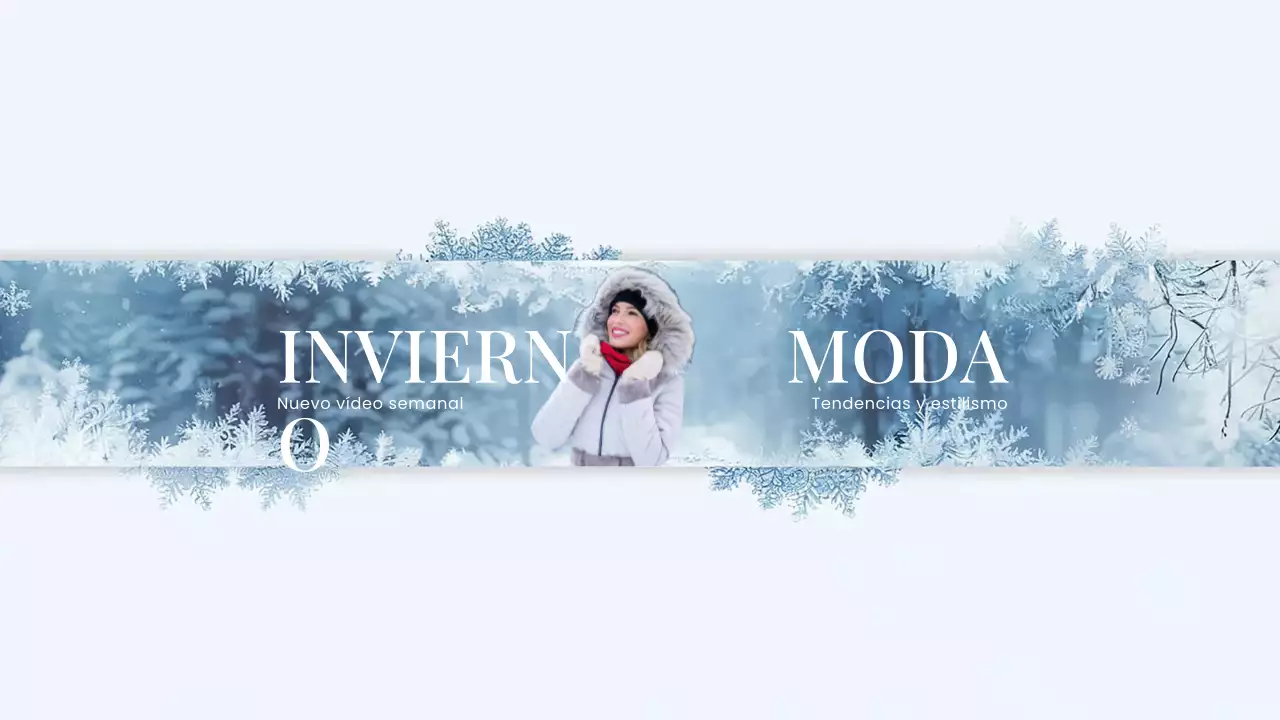 Azul Moderno Invierno Moda Canal YouTube Arte