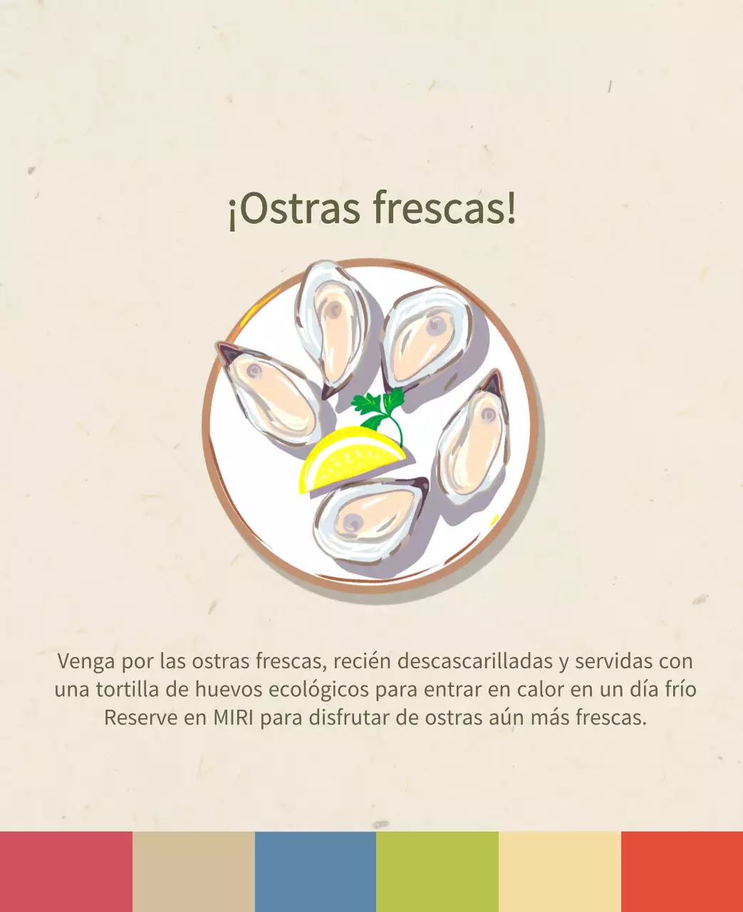 Calendario de comidas tradicionales en beige