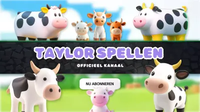 wit zwart paars geel gaming youtube kanaal sjabloon cartoon stijl