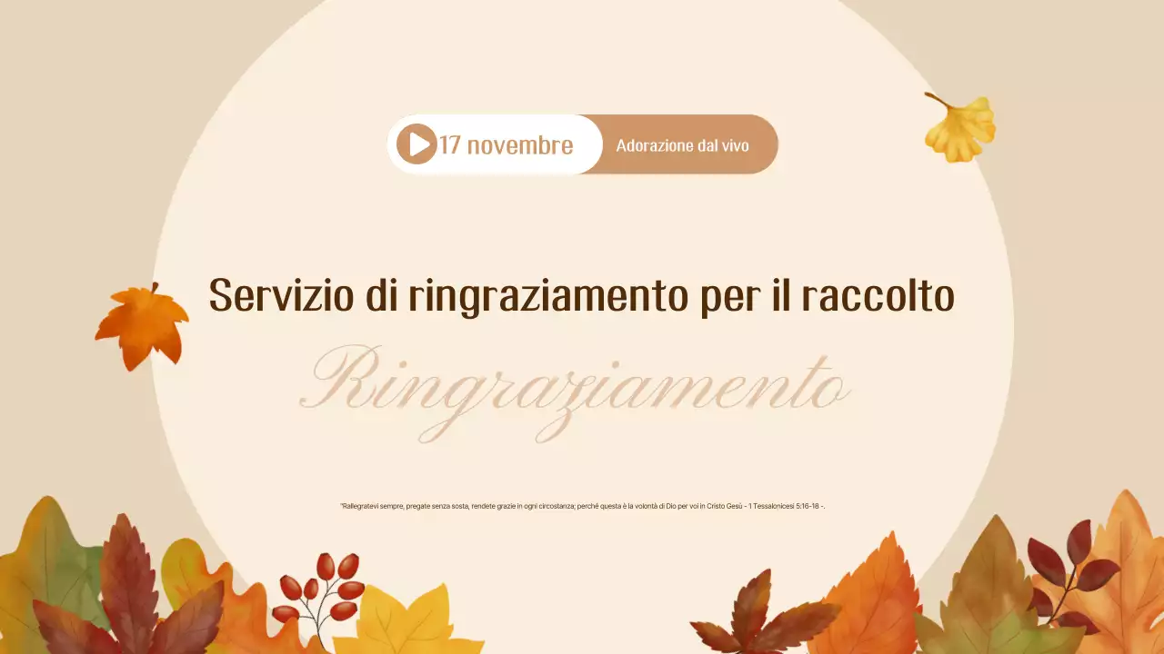 Un servizio di ringraziamento pulito in beige MainTitle