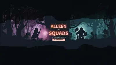 paars groen gaming youtube kanaal sjabloon fantasie stijl