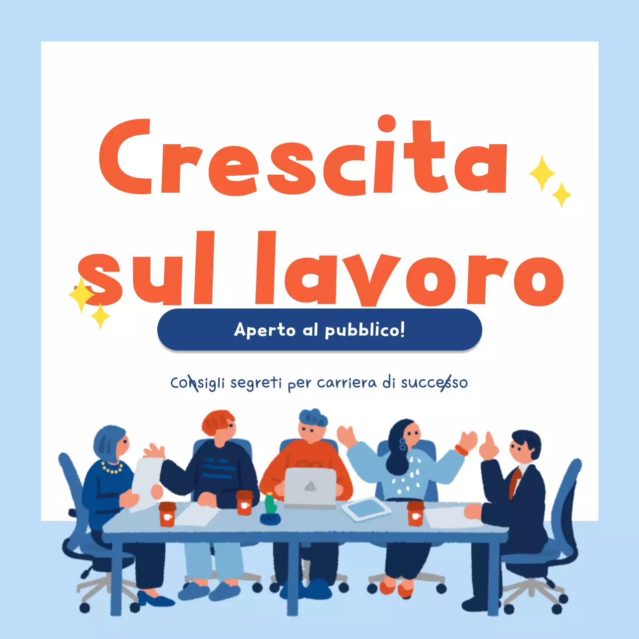 Il luogo di lavoro moderno di colore azzurro comunica la crescita