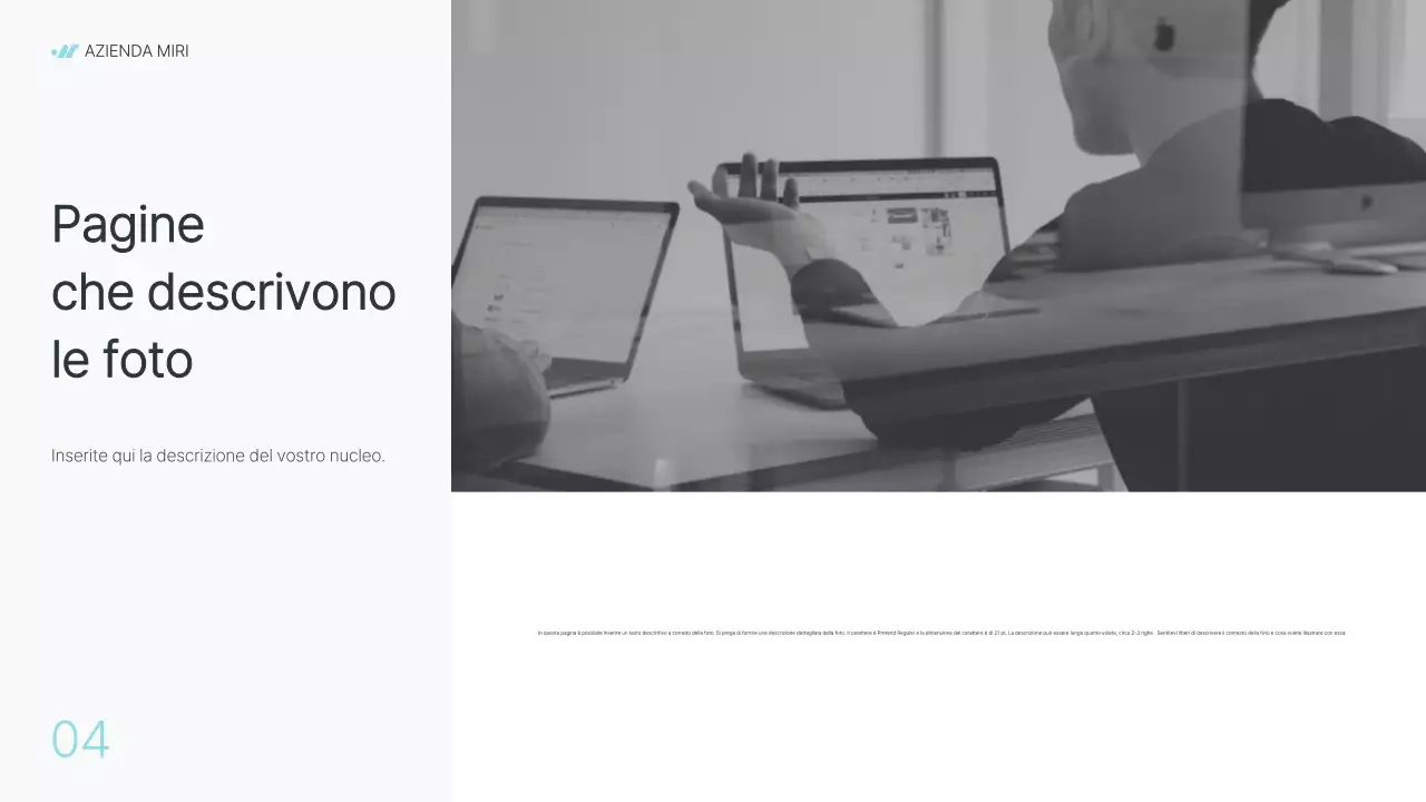 Moderna relazione aziendale in grigio e azzurro