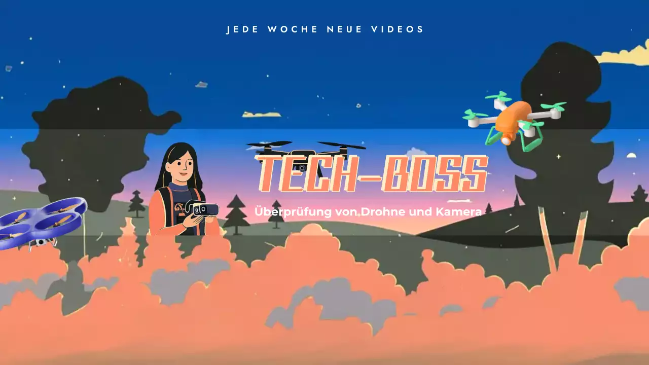 Bunte, moderne Tech-Review-Playlist