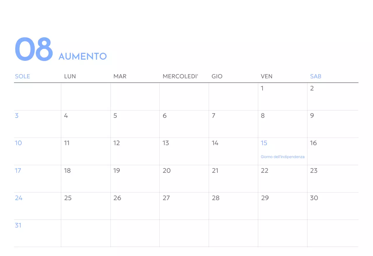 Calendario con foto tracciatore di obiettivi con un tocco di blu