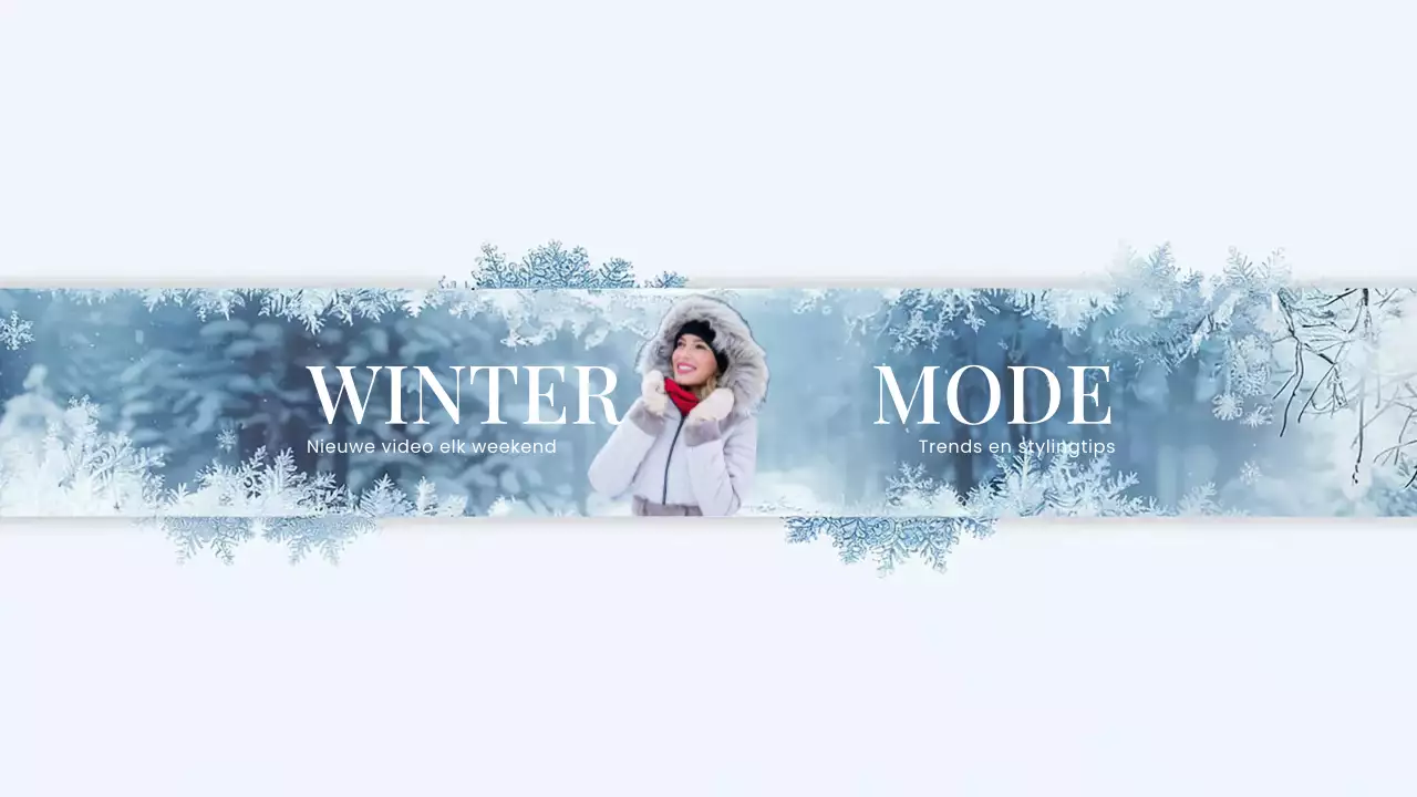 Blauw Modern Winter Mode YouTube Kanaal Kunst