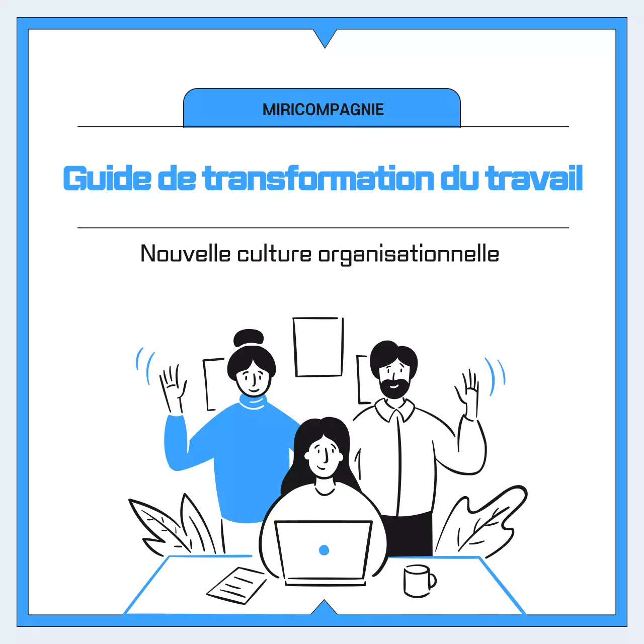 Guide de la culture du lieu de travail moderne bleu