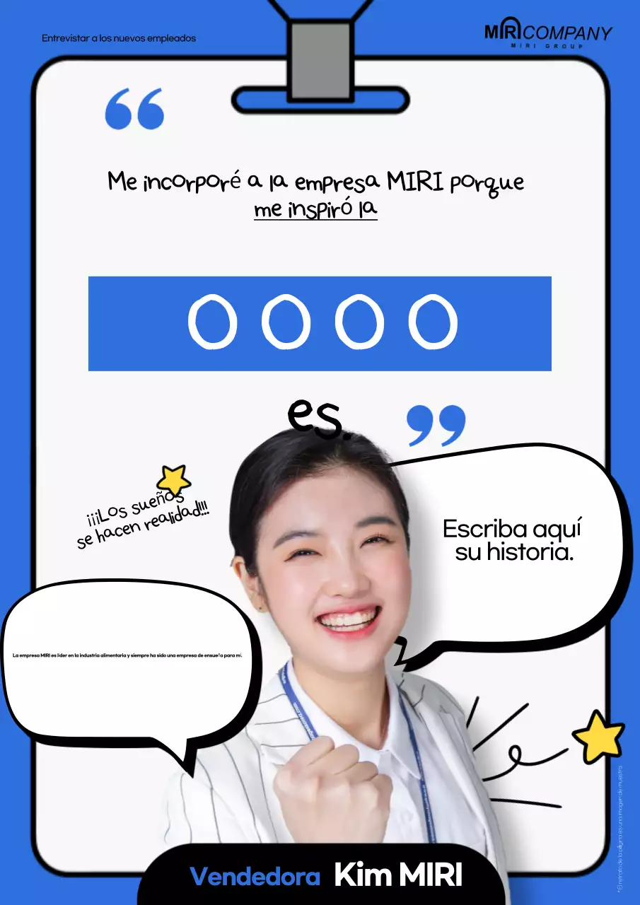 Promover una entrevista Blue Simple