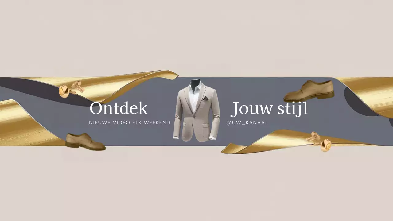 Beige Modern Fashion Guide YouTube Channel Art