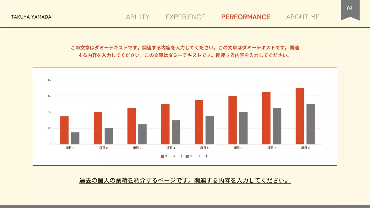 ベージュ モダン プロフィール プレゼンテーション