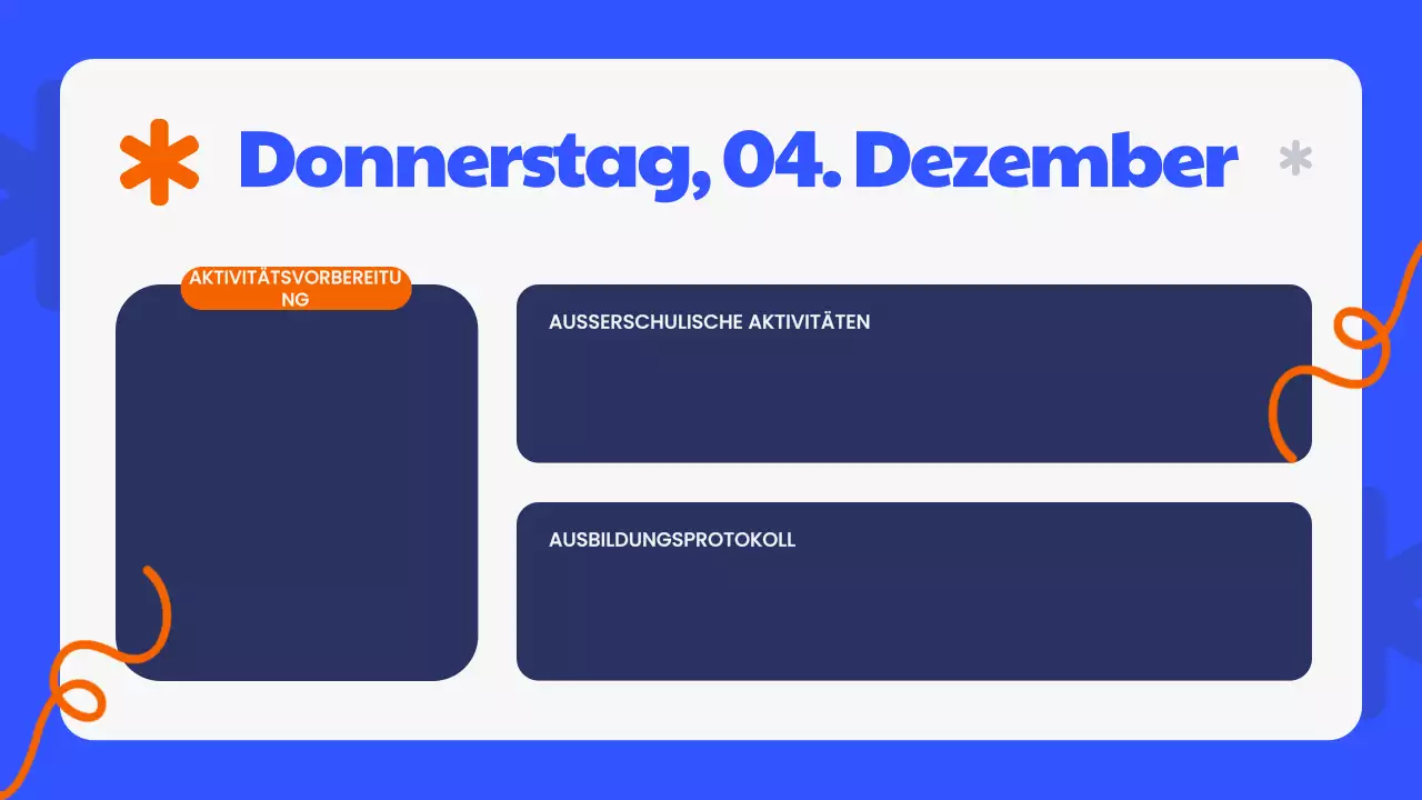 Blue Modern Class Agenda Planner Präsentation