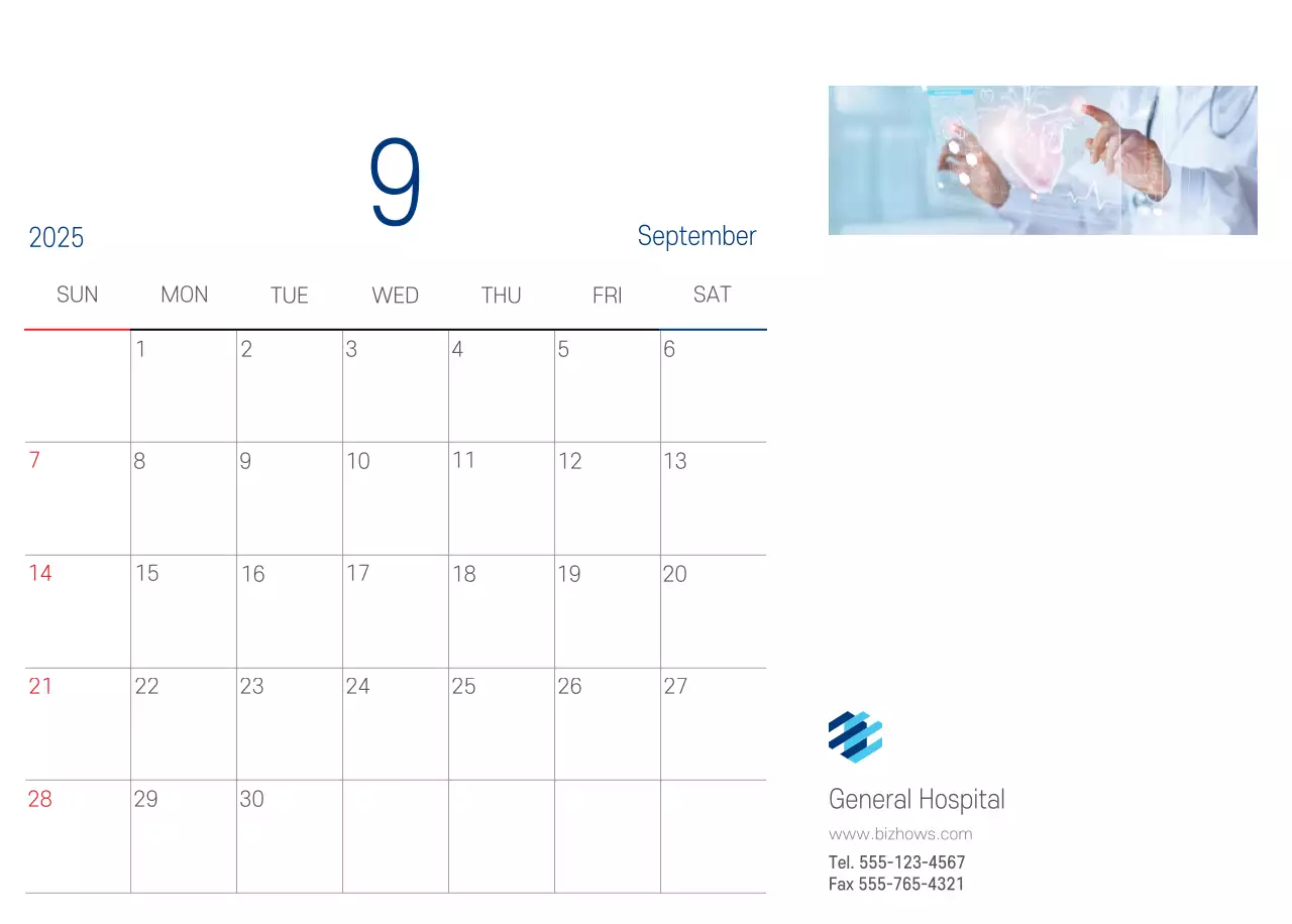 Kalender Promosi Rumah Sakit Sederhana Putih Angkatan Laut