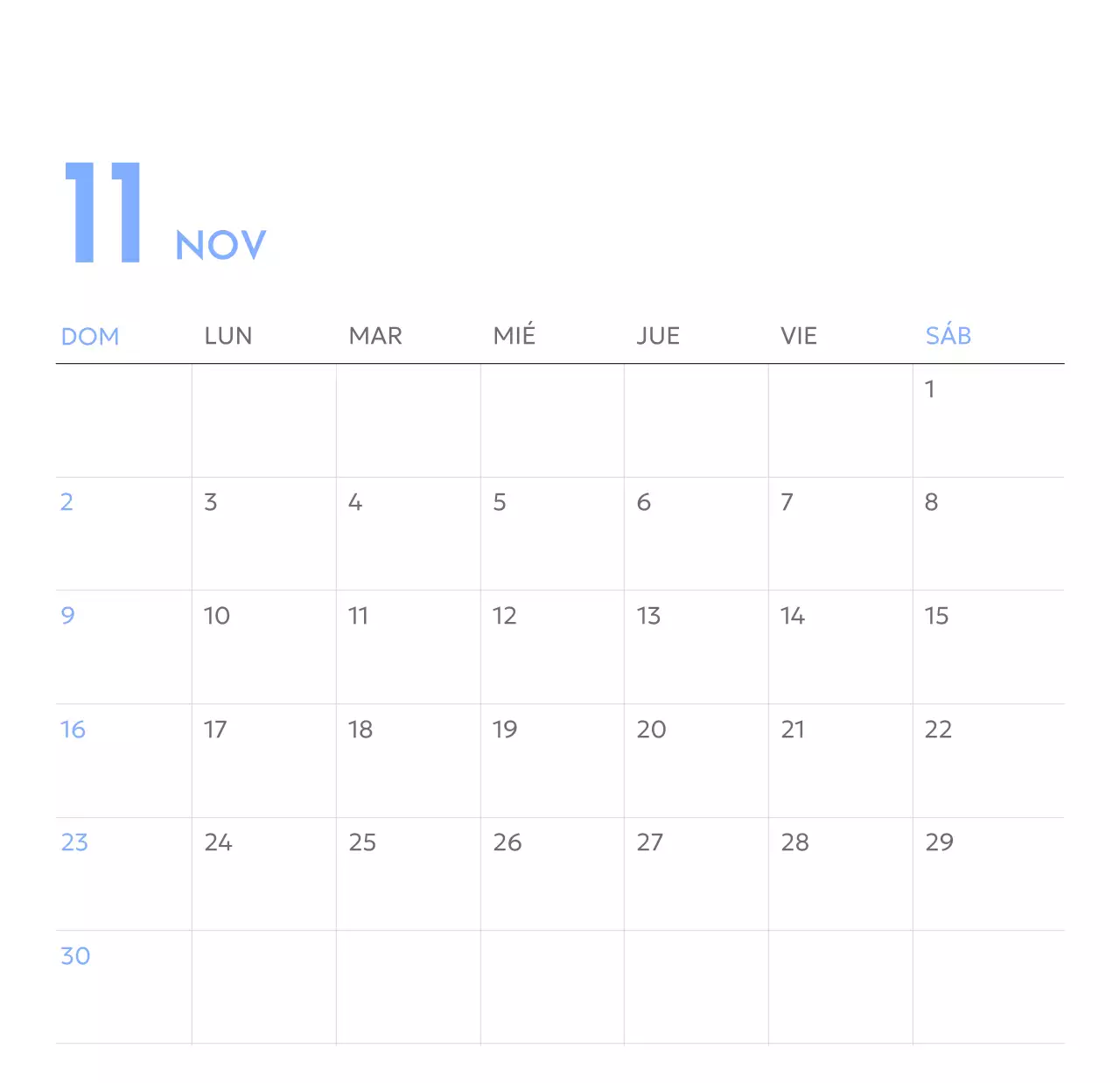 Calendario fotográfico de seguimiento de objetivos con un toque de azul