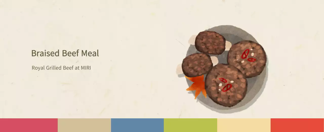 Beige Traditional Food Calendar