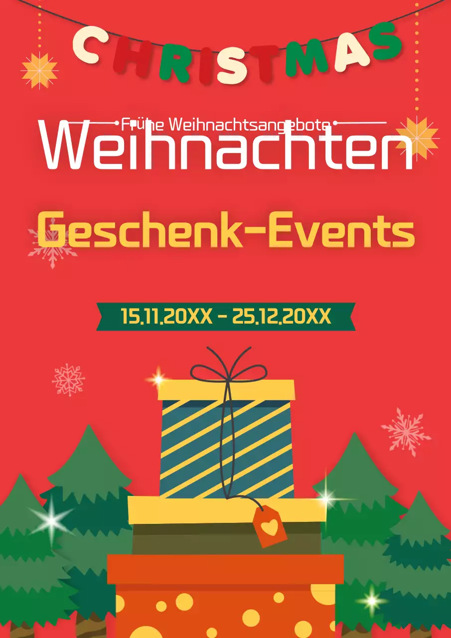 Rote gemütliche Weihnachtsveranstaltungen