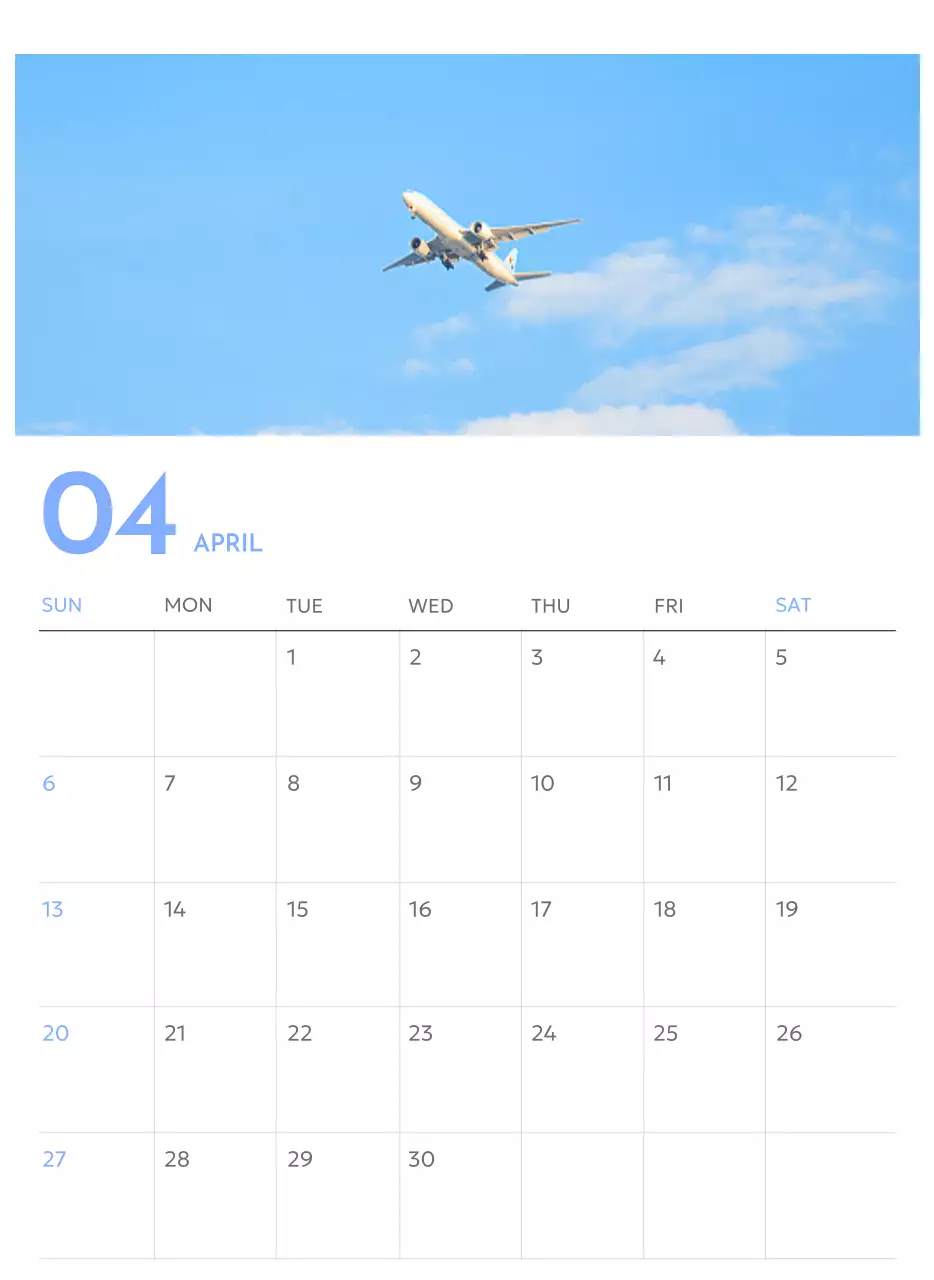 Kalender pelacak sasaran foto dengan percikan warna biru