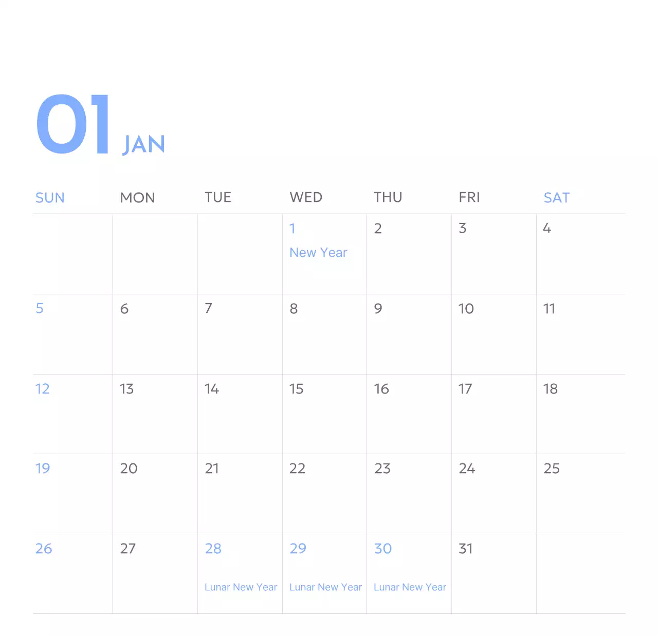 Kalender pelacak sasaran foto dengan percikan warna biru