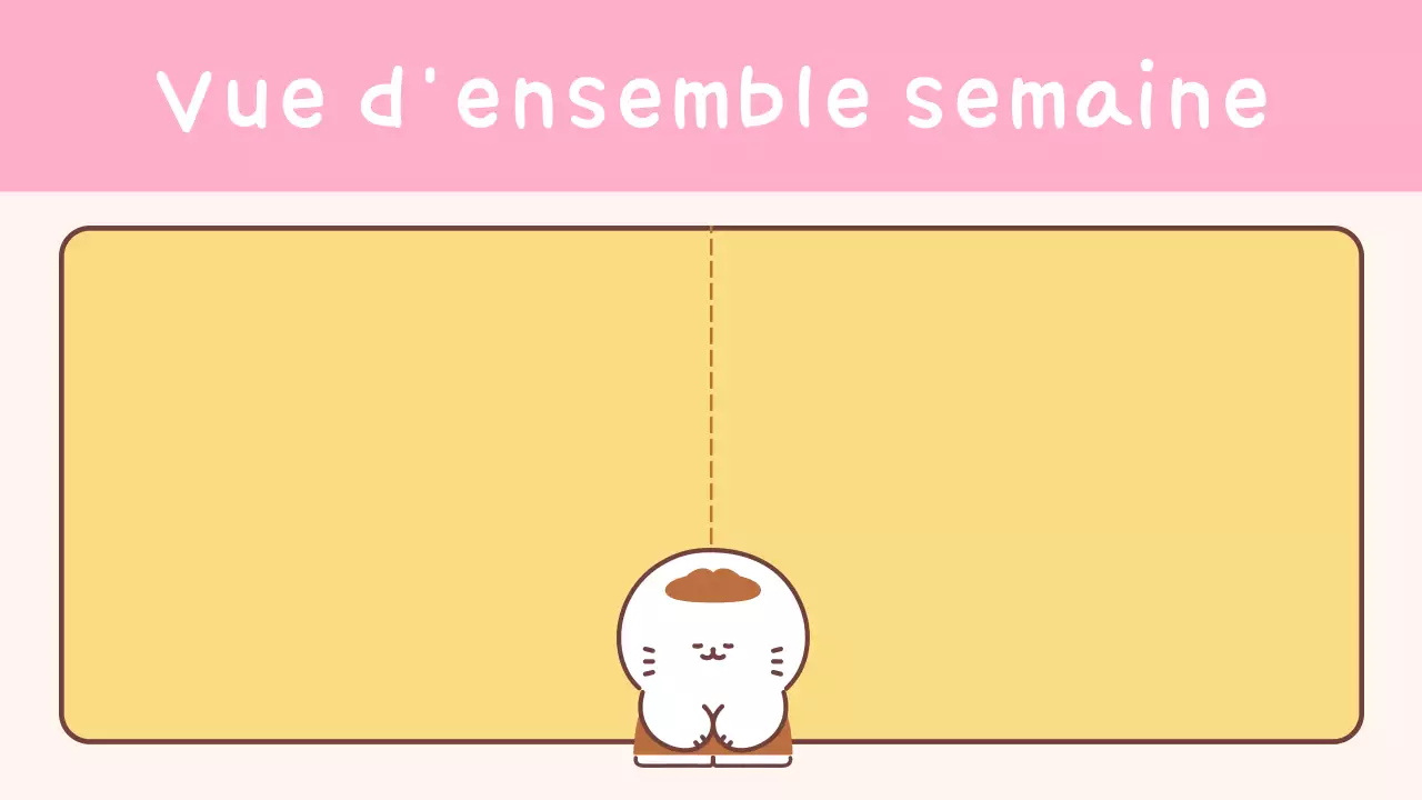 Agenda jaune simple pour l'école