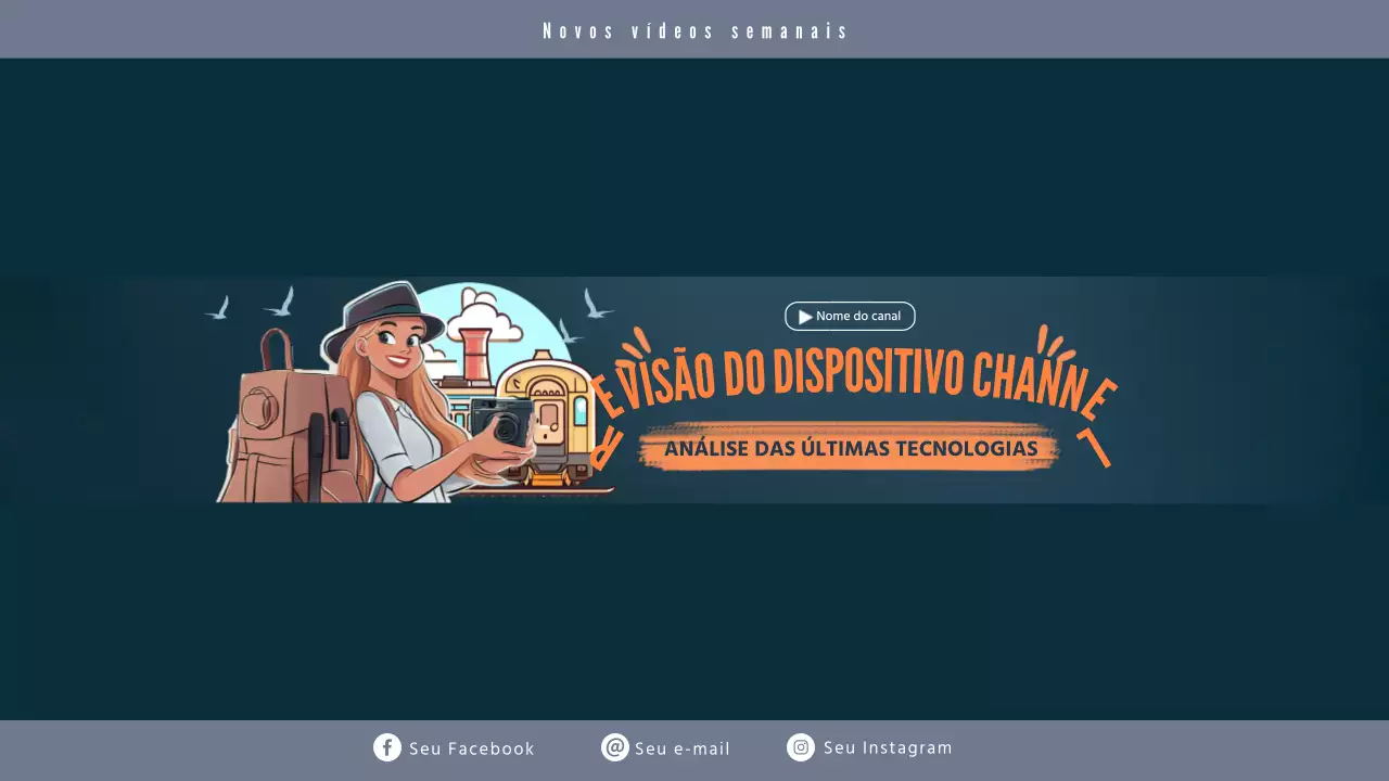 Banner azul do canal Tecnologia Moderna