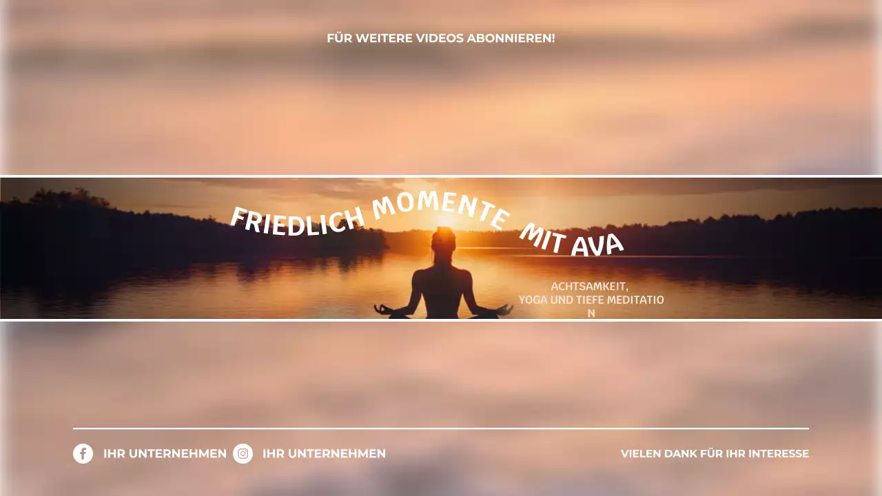 Orange Minimalistisches Meditationsbanner