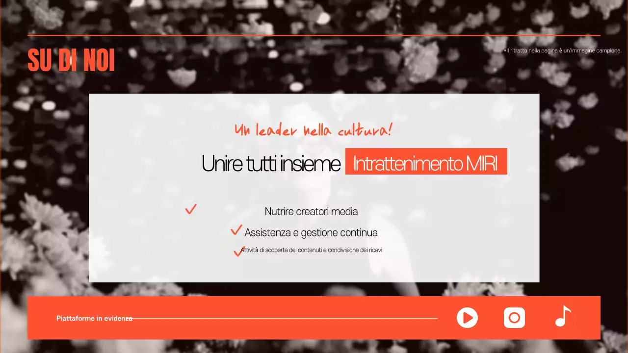 Promuovere l'intrattenimento arancione retrò e kitsch