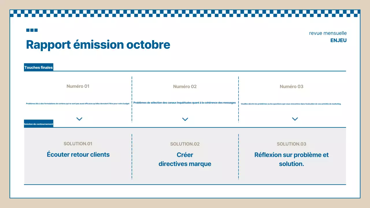 Rapports de marketing Blue Basic