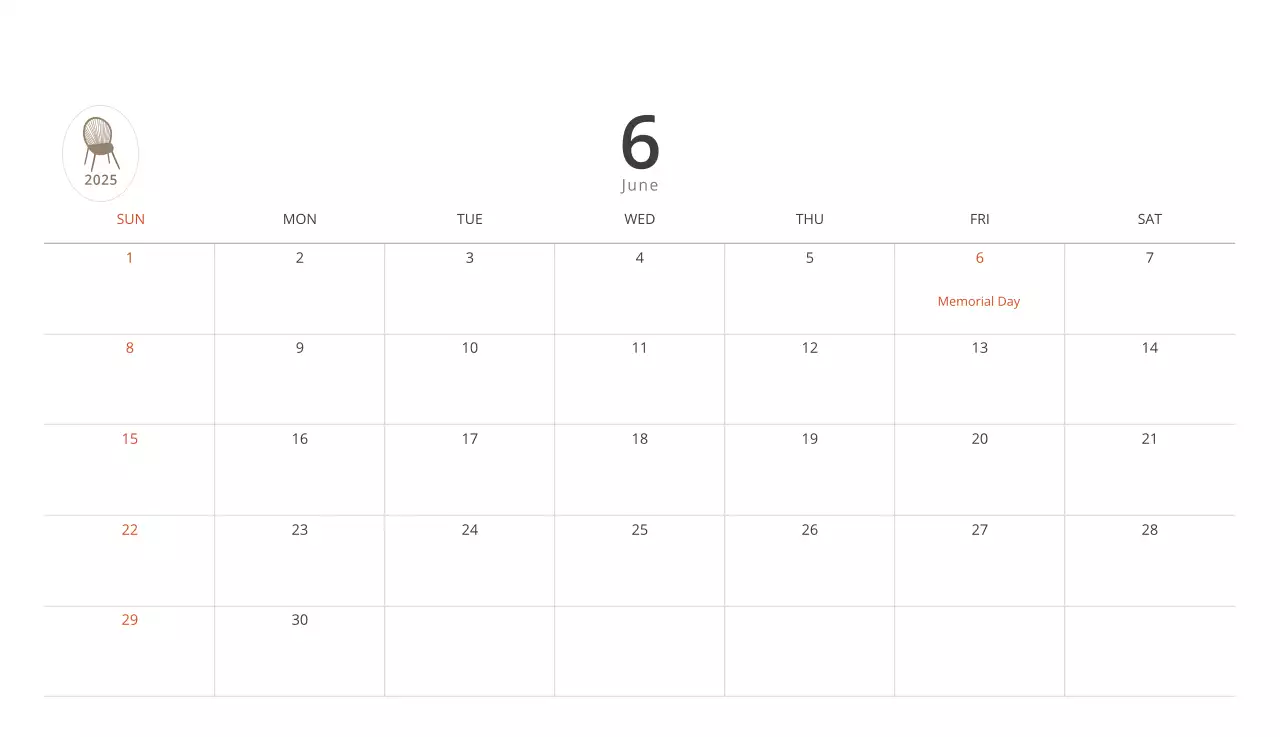 Kalender interior minimalis berwarna krem